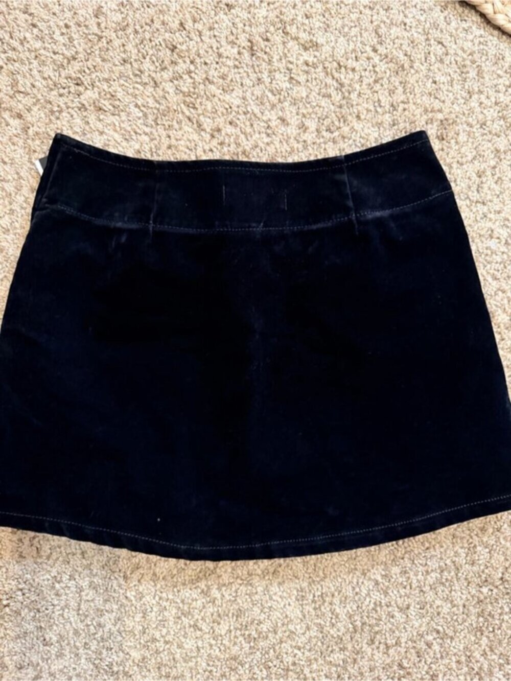 black velvet mini skirt NWT